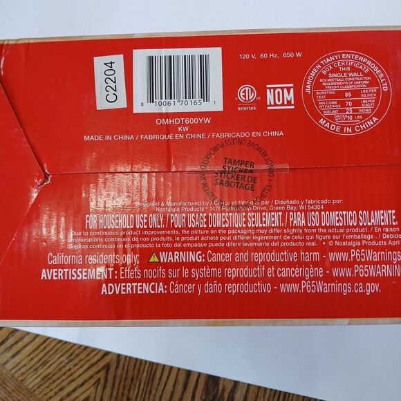 Oscar Mayer 2 Slot Hot Dog and Bun Pop Up Toaster NEW SEALED! Minimal Box Damage - Picture 11 of 16